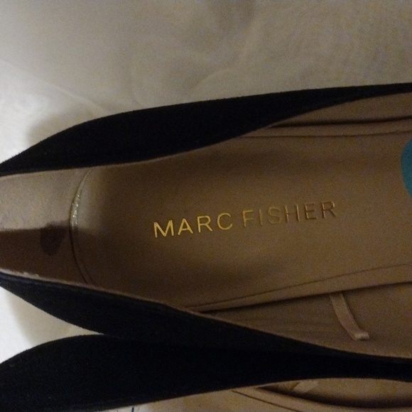 Marc Fisher black suede block heels - Picture 9 of 10